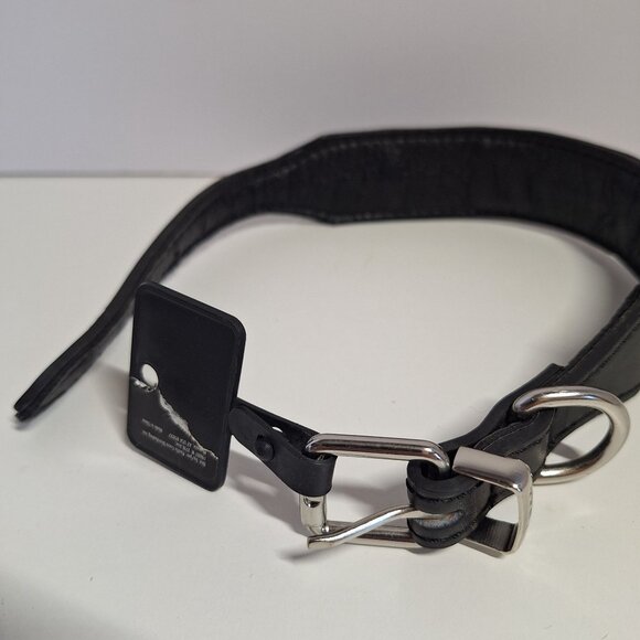 Bret Michaels Black Adjustable Dog Collar With Metal Buckle & Lace-Up Detail - Picture 2 of 8